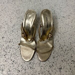 Dolce & Gabbana Gold Metallic Heels